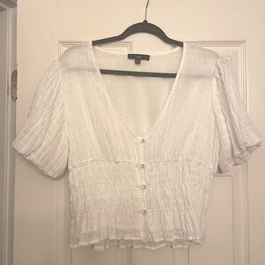 Lulu’s Women’s White Textured Blouse